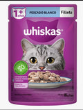 WHISKAS POUCH EXHIBIDOR 12 PZ DE 85 GRAMOS CADA UNA - SABOR PESCADO BLANCO