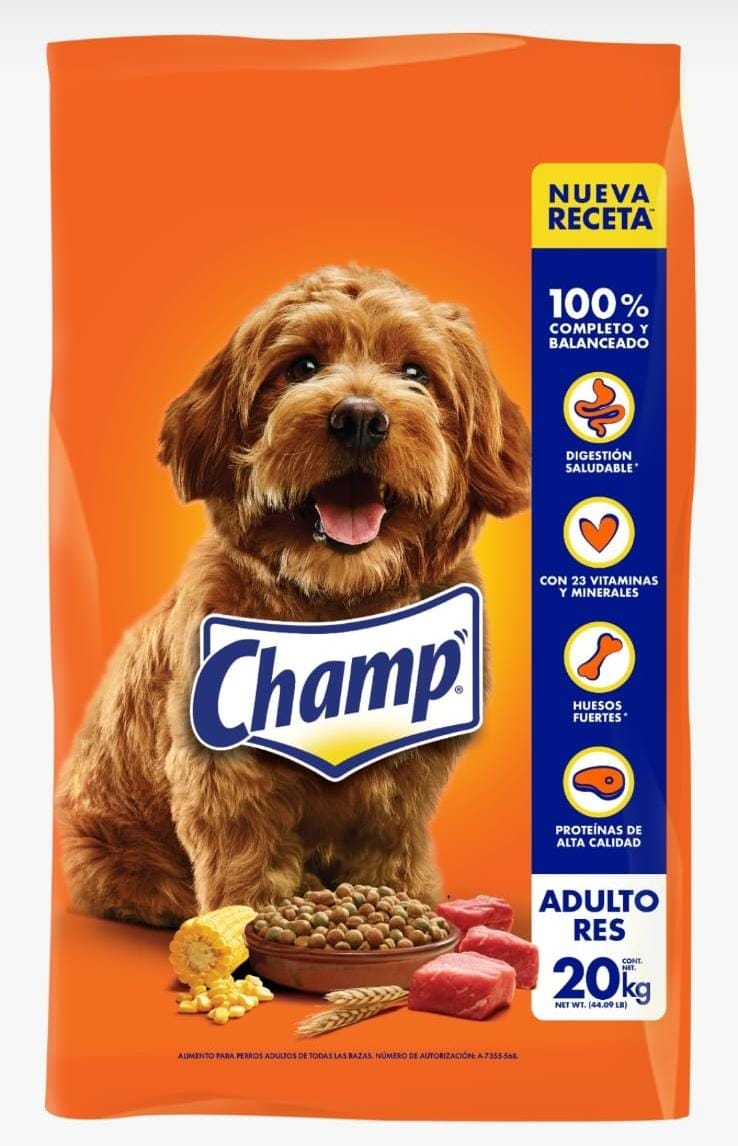 CHAMP BULTO DE 20 KG SABOR RES